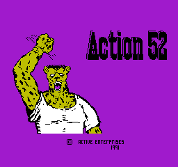 Action 52 title screen for NES